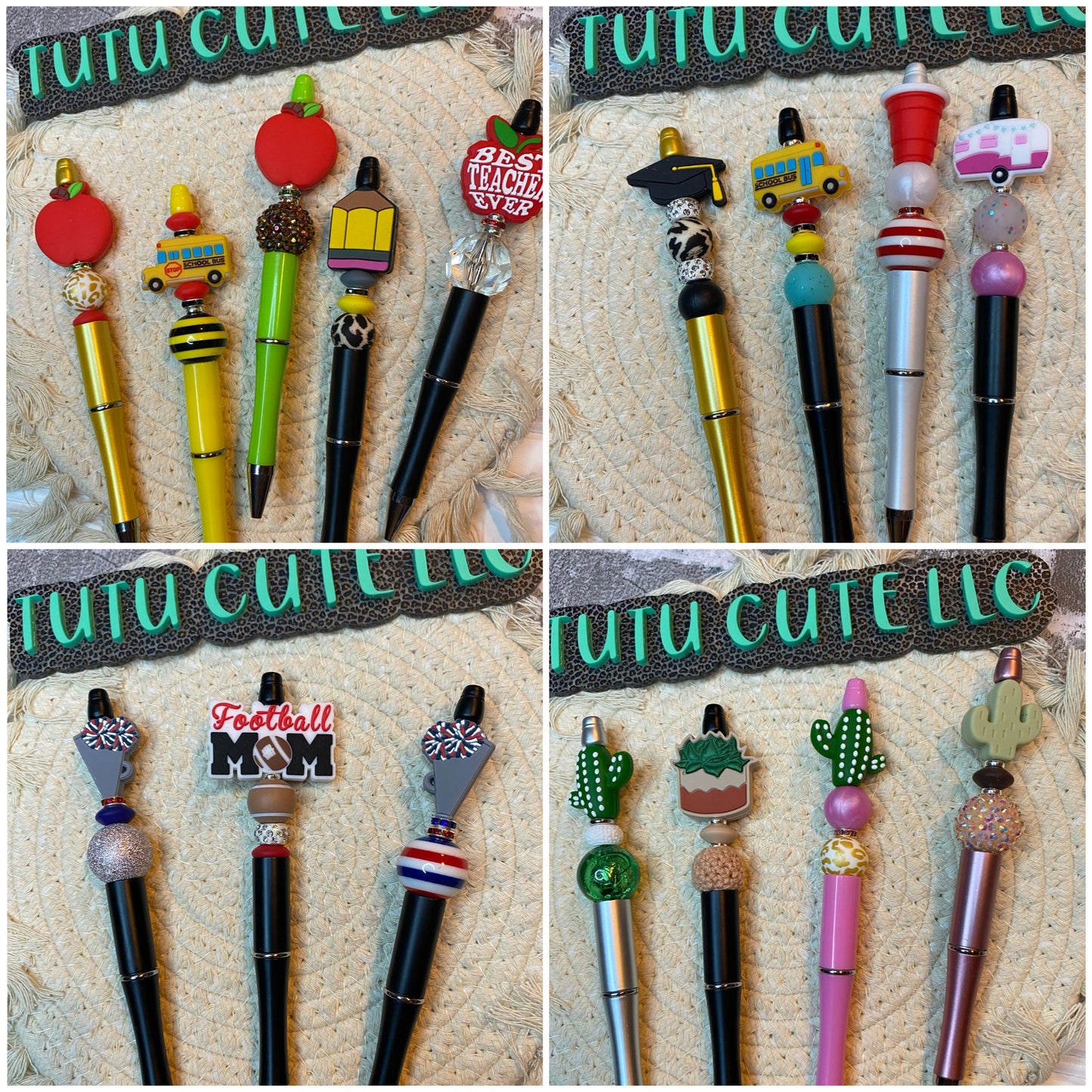 Custom beaded pen or keychain (free shipping)