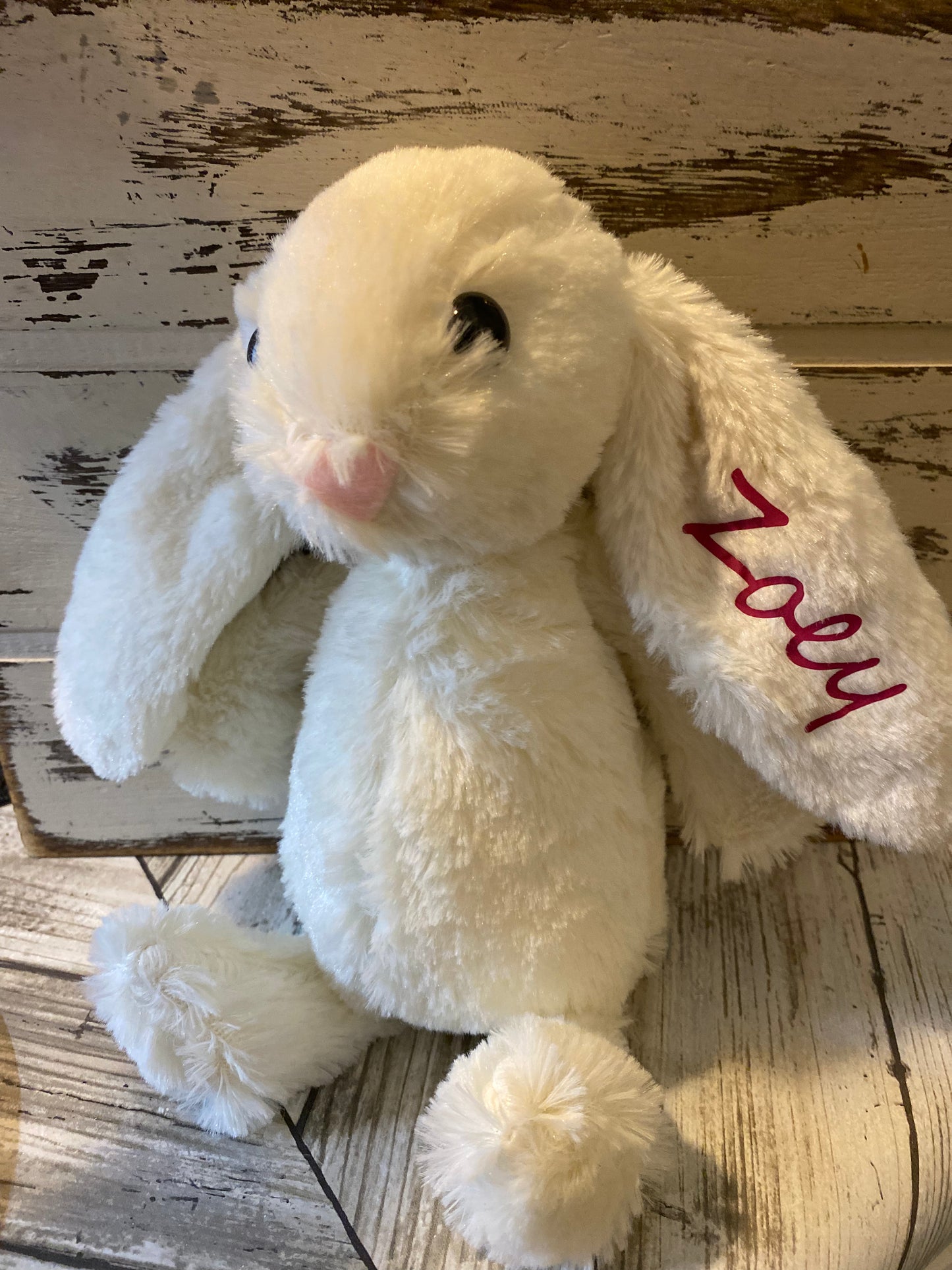 Stuffed monogrammed bunny