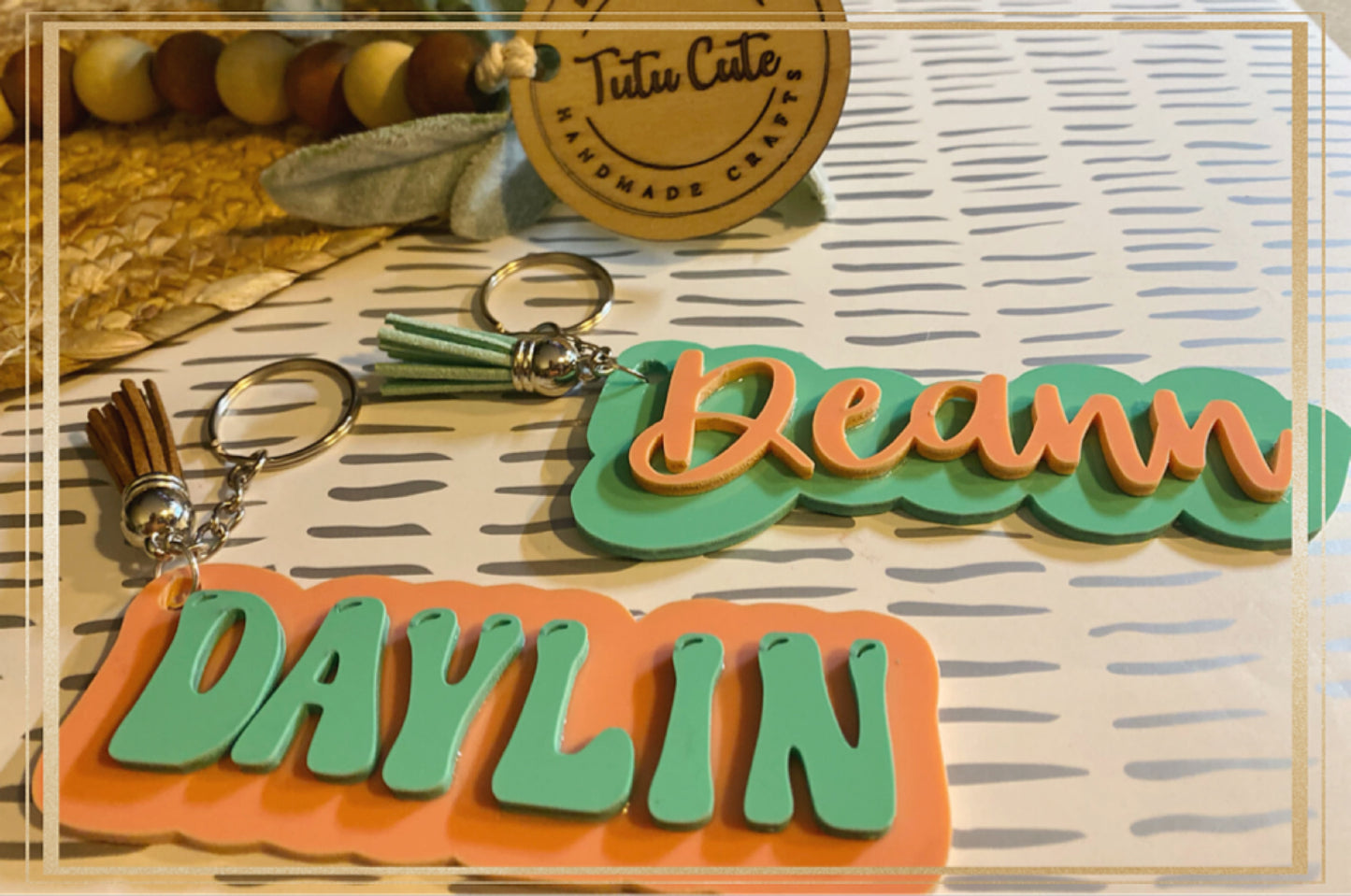 Personalized tag keychain