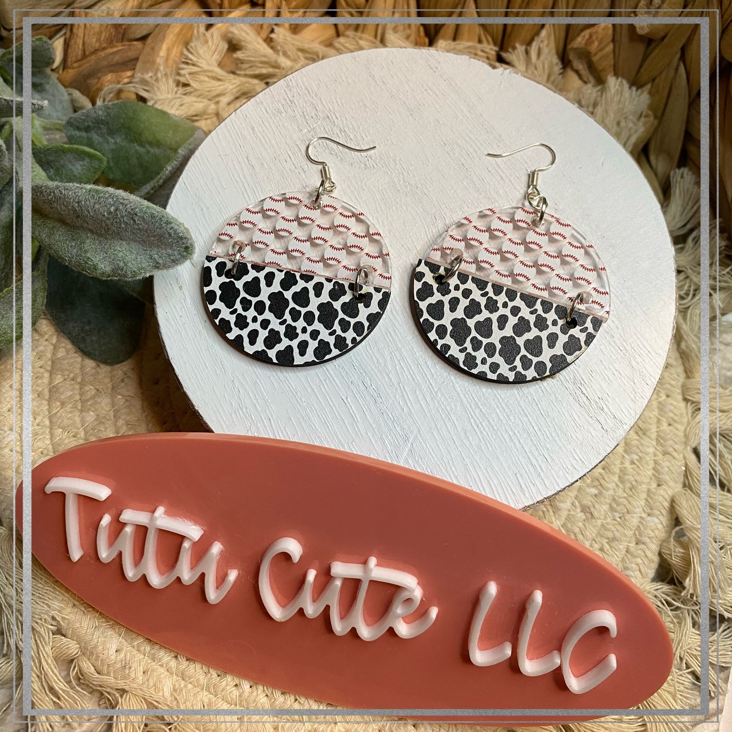 Sphere dangle sports earrings