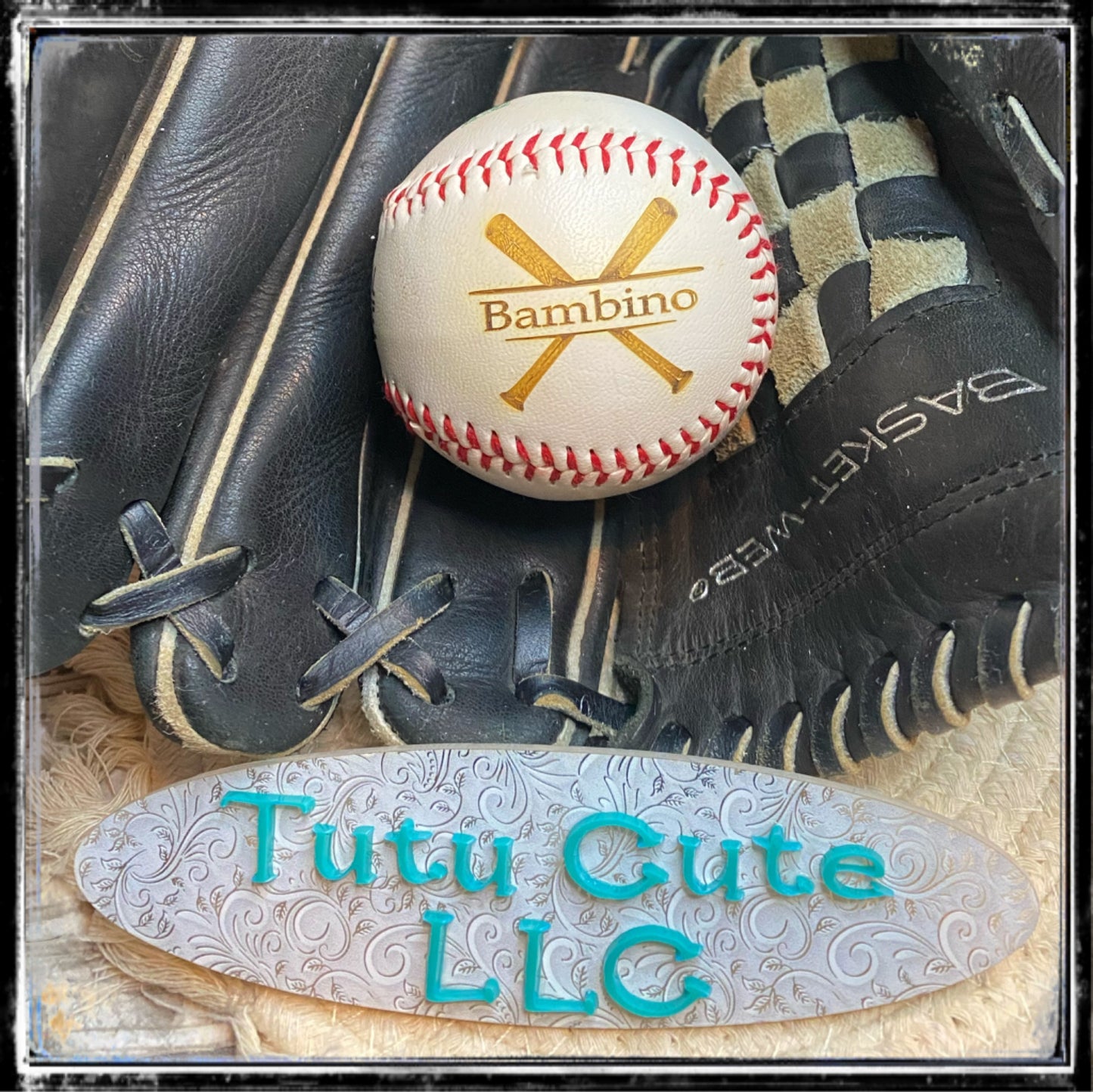 Personalized laser engraved baseball