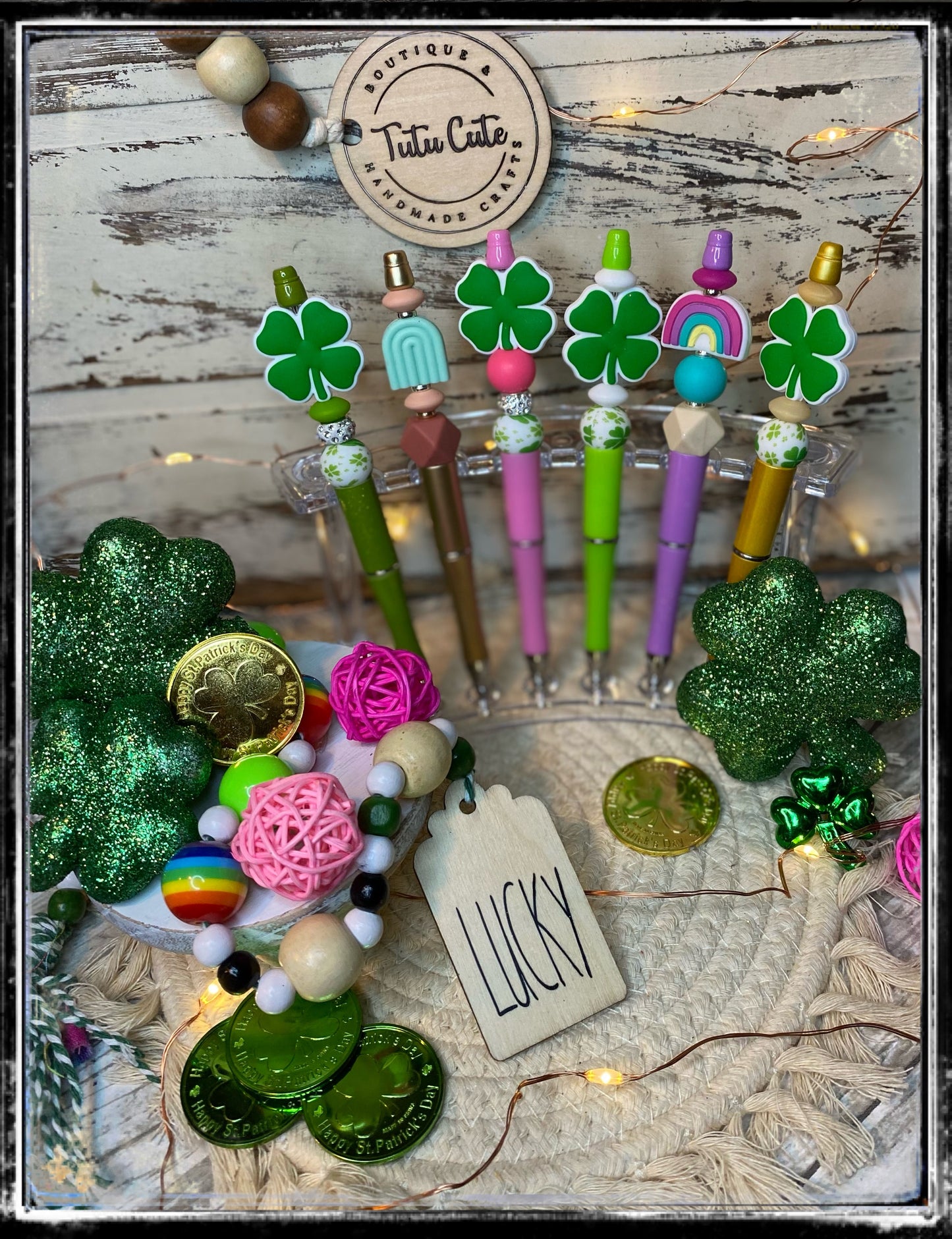 Custom beaded pen or keychain (free shipping)