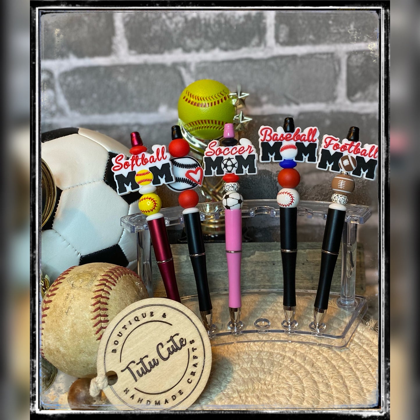 Custom beaded pen or keychain (free shipping)