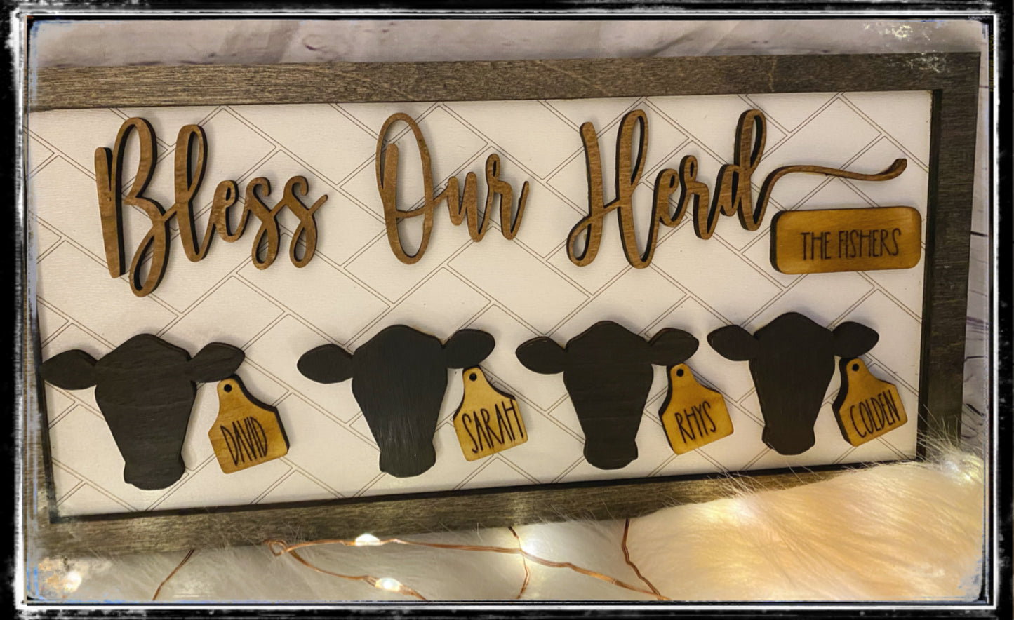 Bless our Herd Family Sign