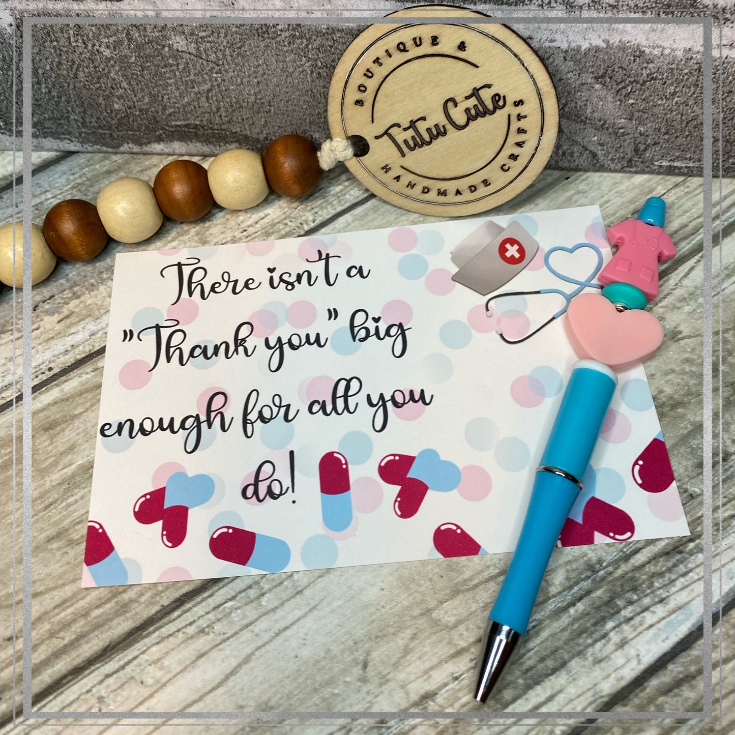 Teacher note with matching pen
