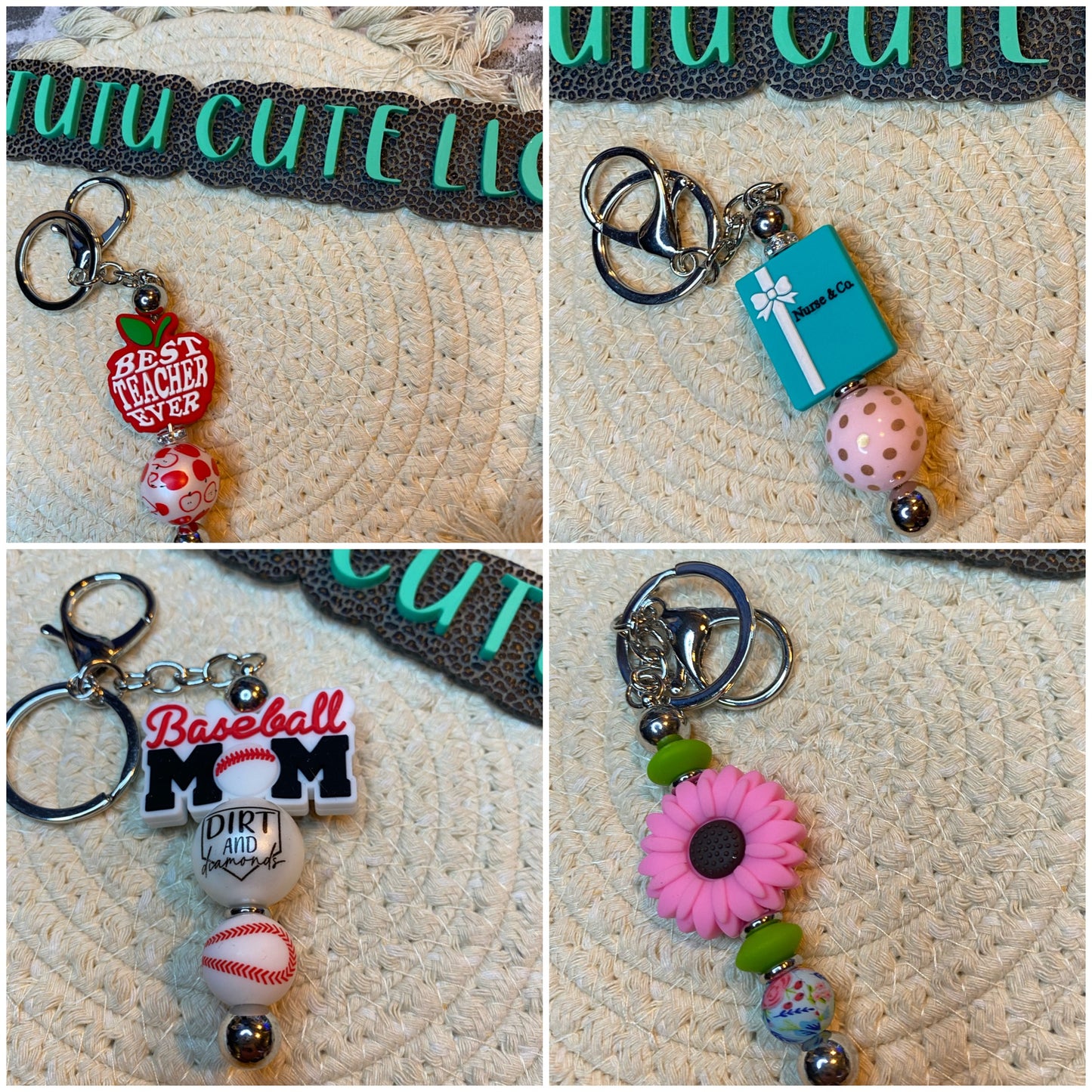 Custom beaded pen or keychain (free shipping)