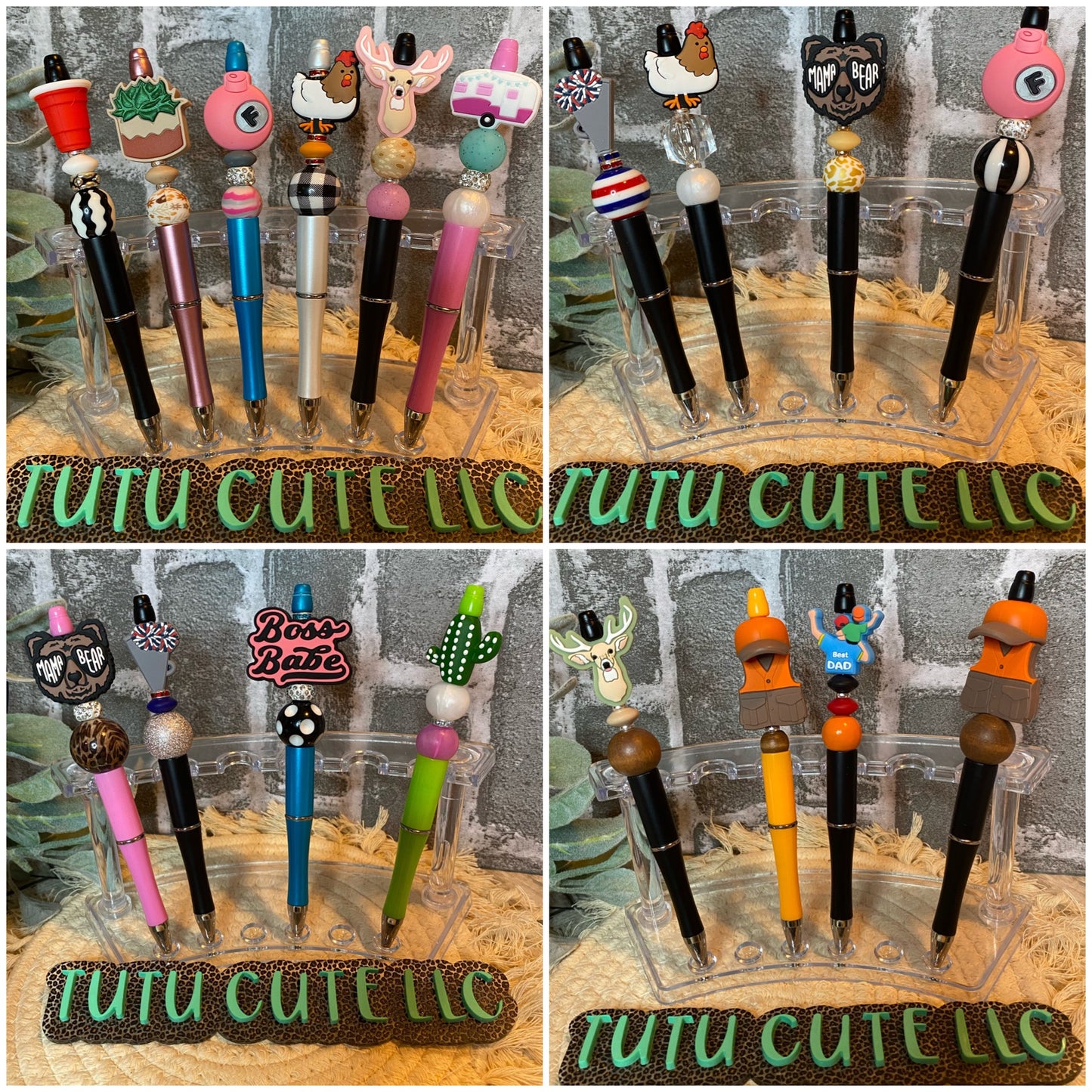 Custom beaded pen or keychain (free shipping)