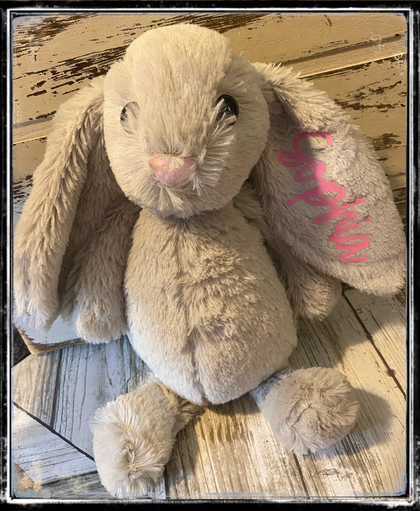 Stuffed monogrammed bunny