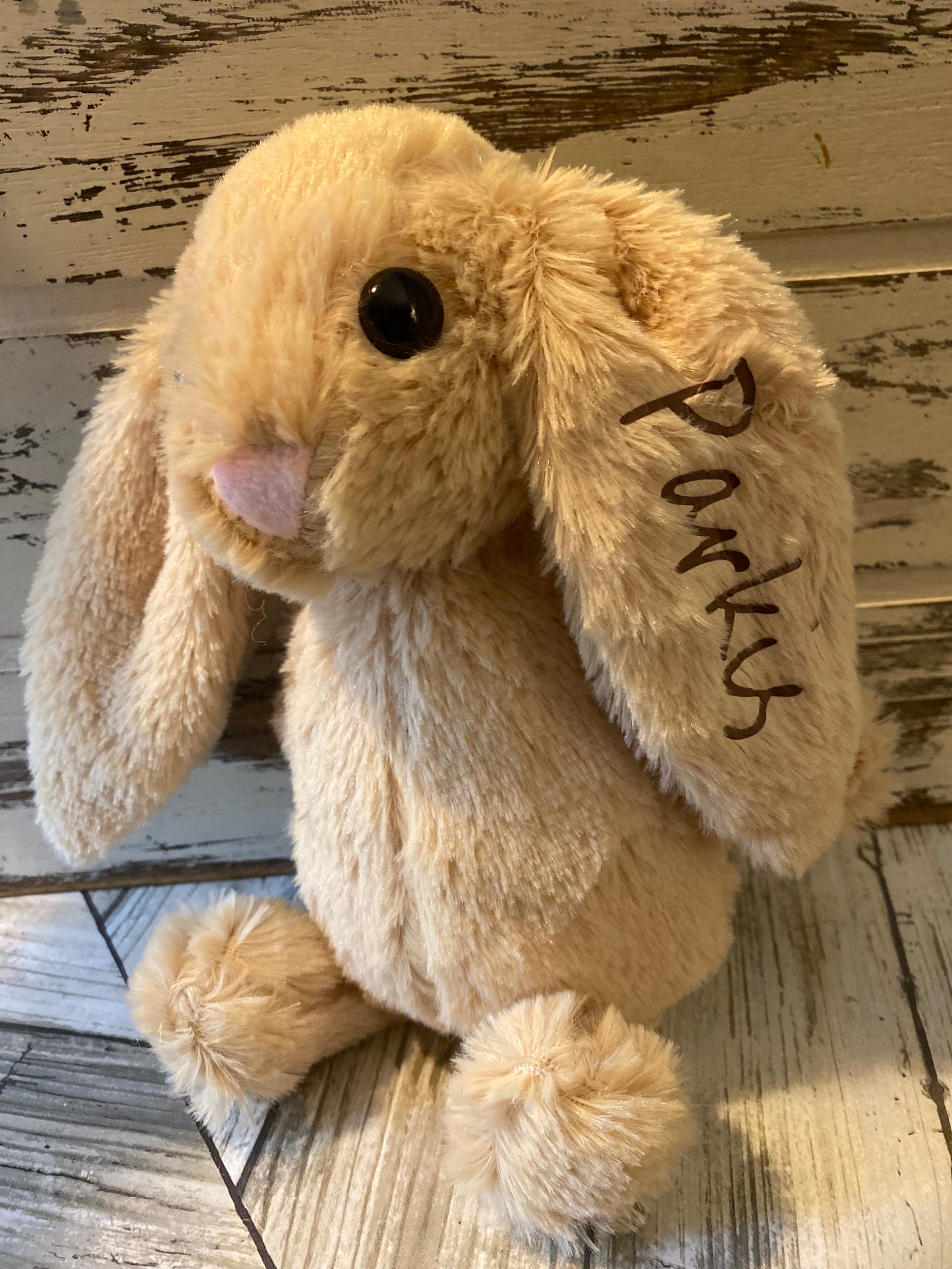 Stuffed monogrammed bunny