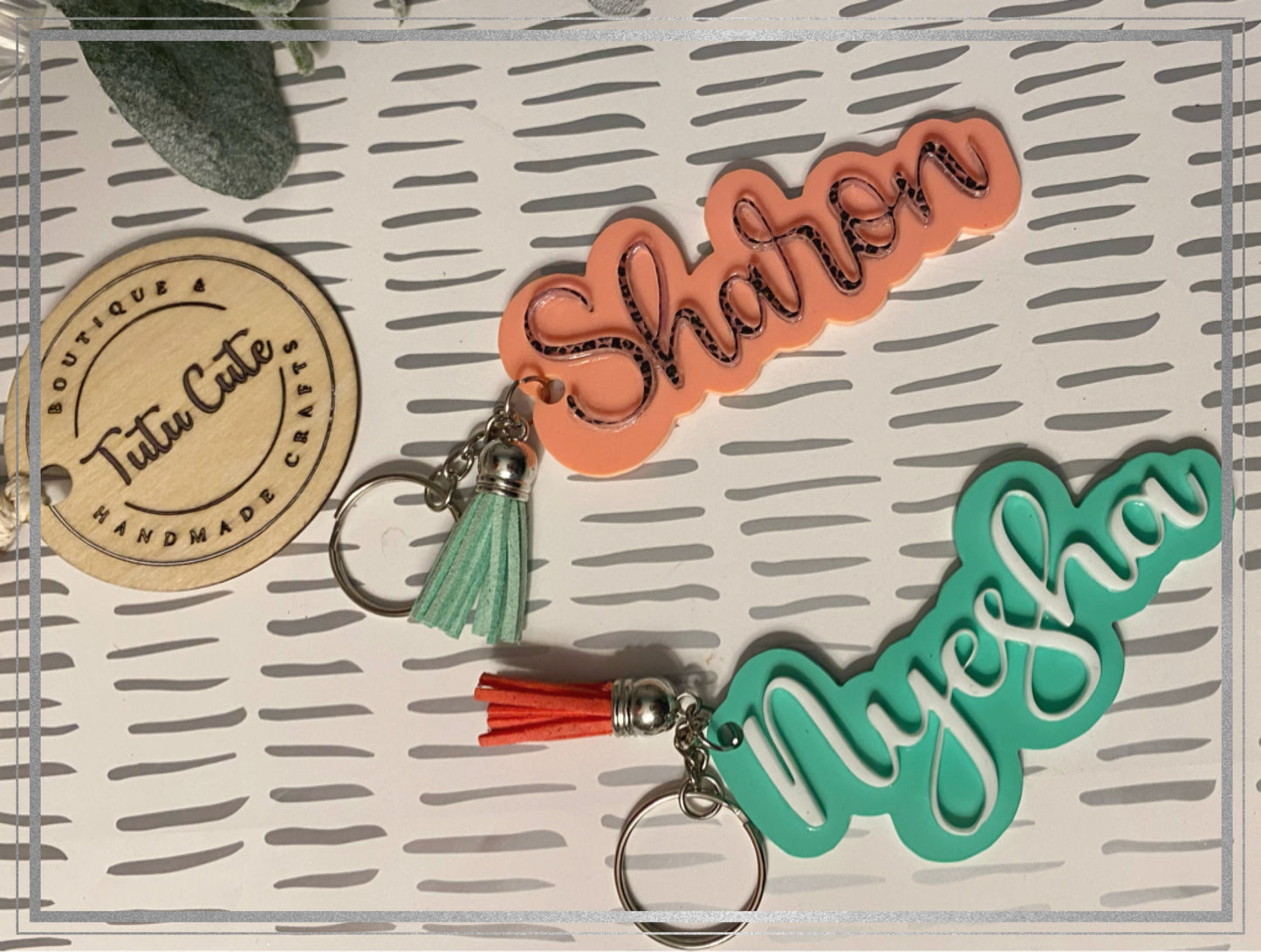 Personalized tag keychain