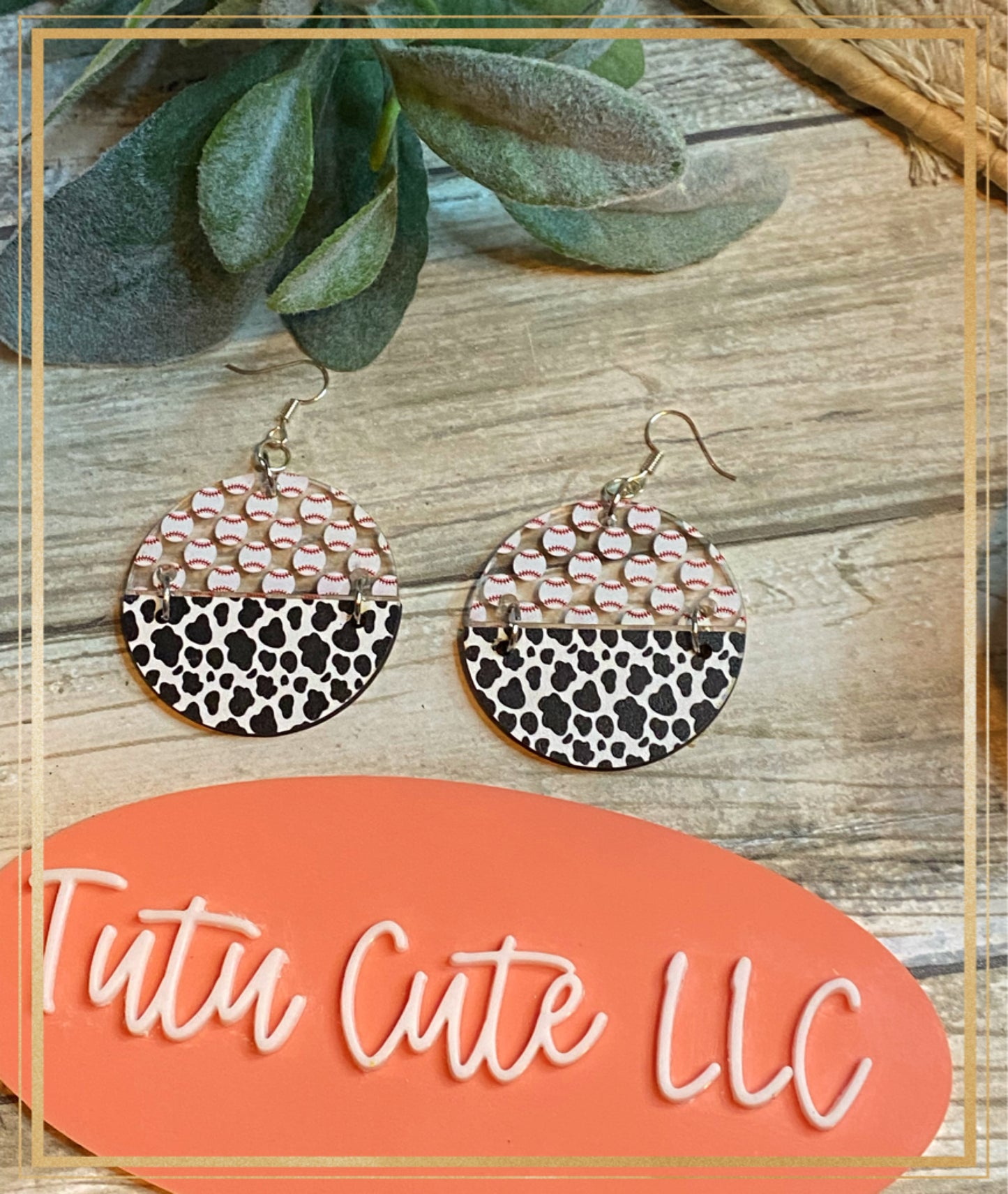 Sphere dangle sports earrings