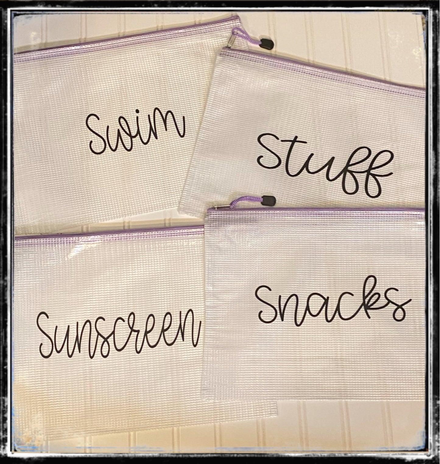 Clear zipper bags