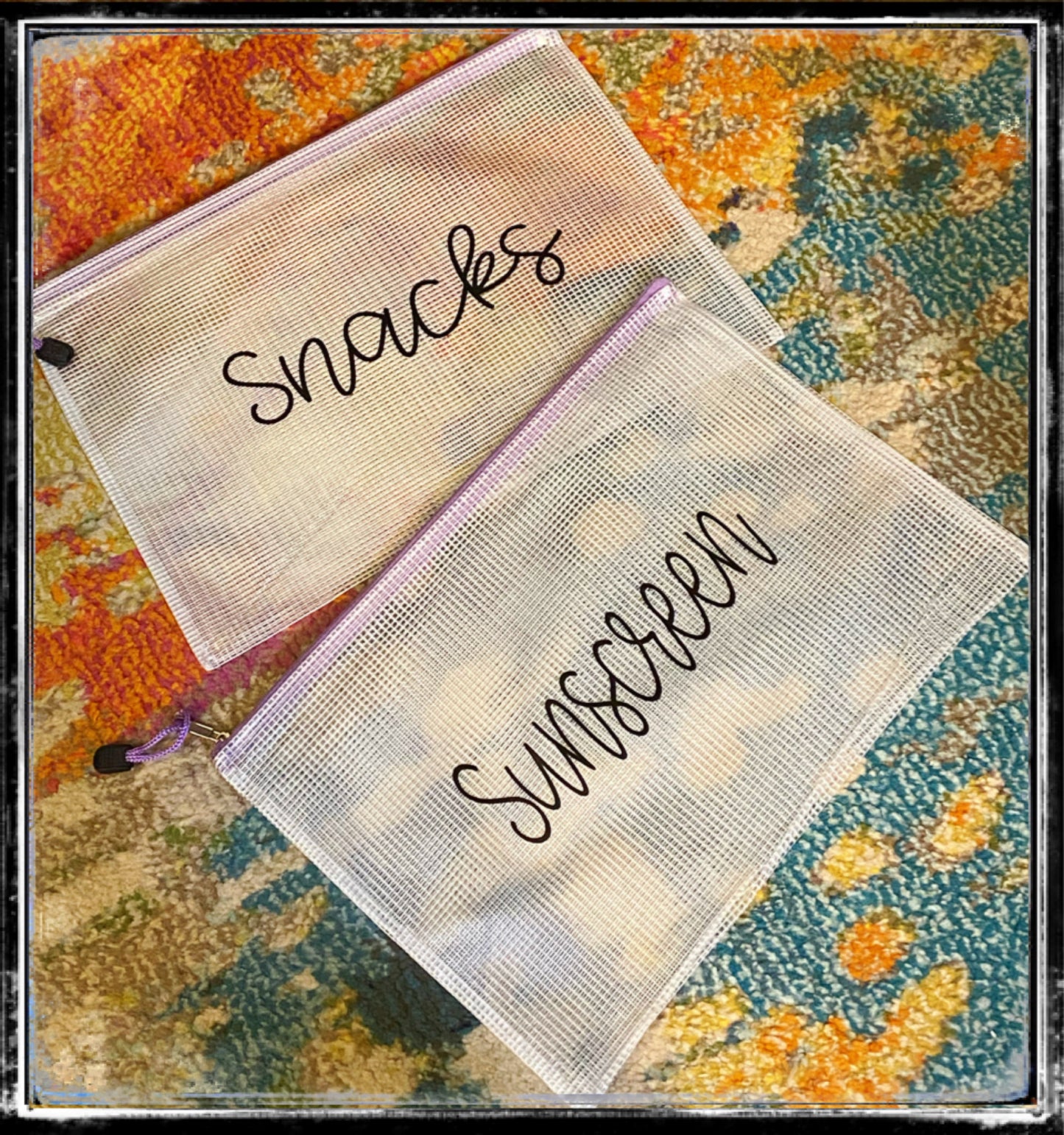 Clear zipper bags