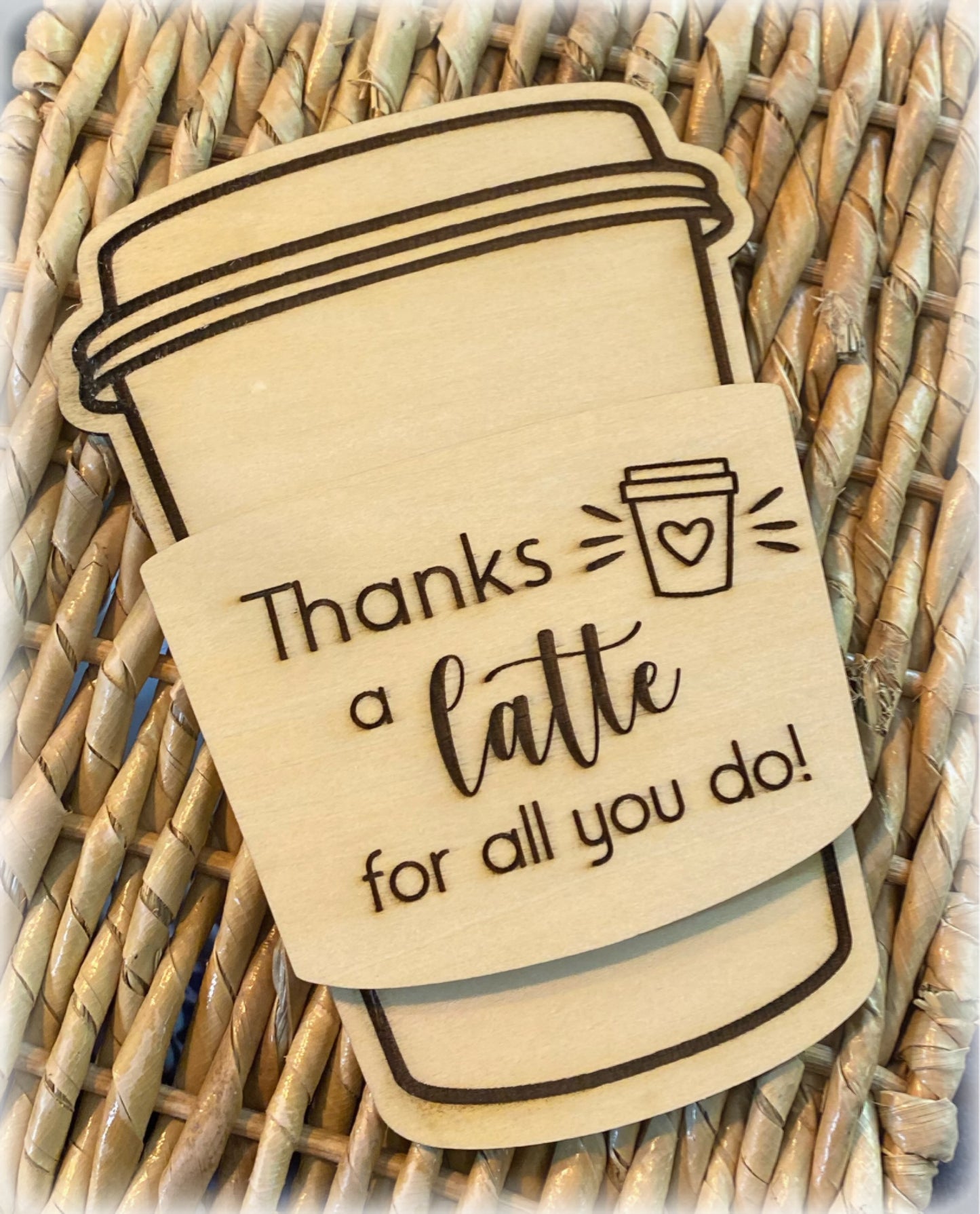 Coffee cup gift cardholder