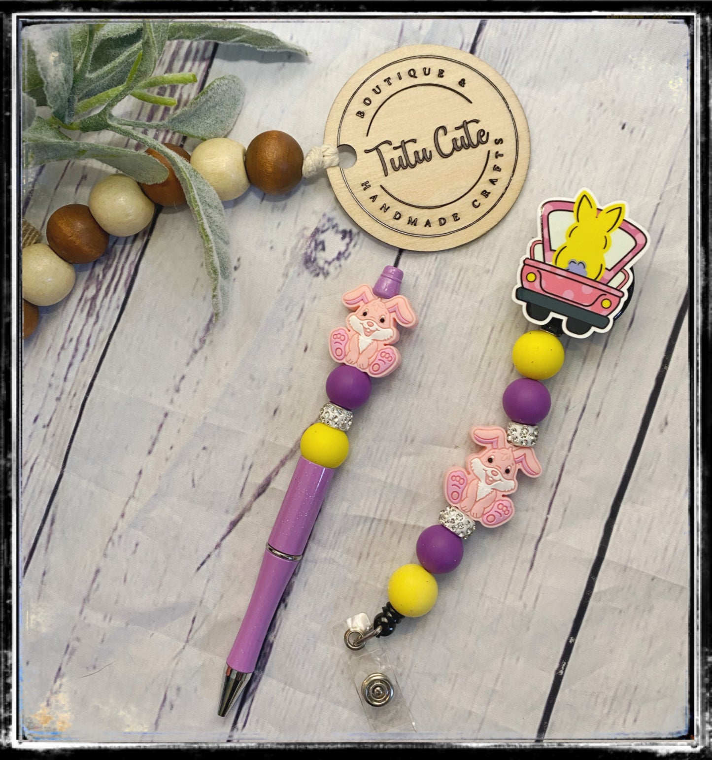 Custom beaded pen or keychain (free shipping)