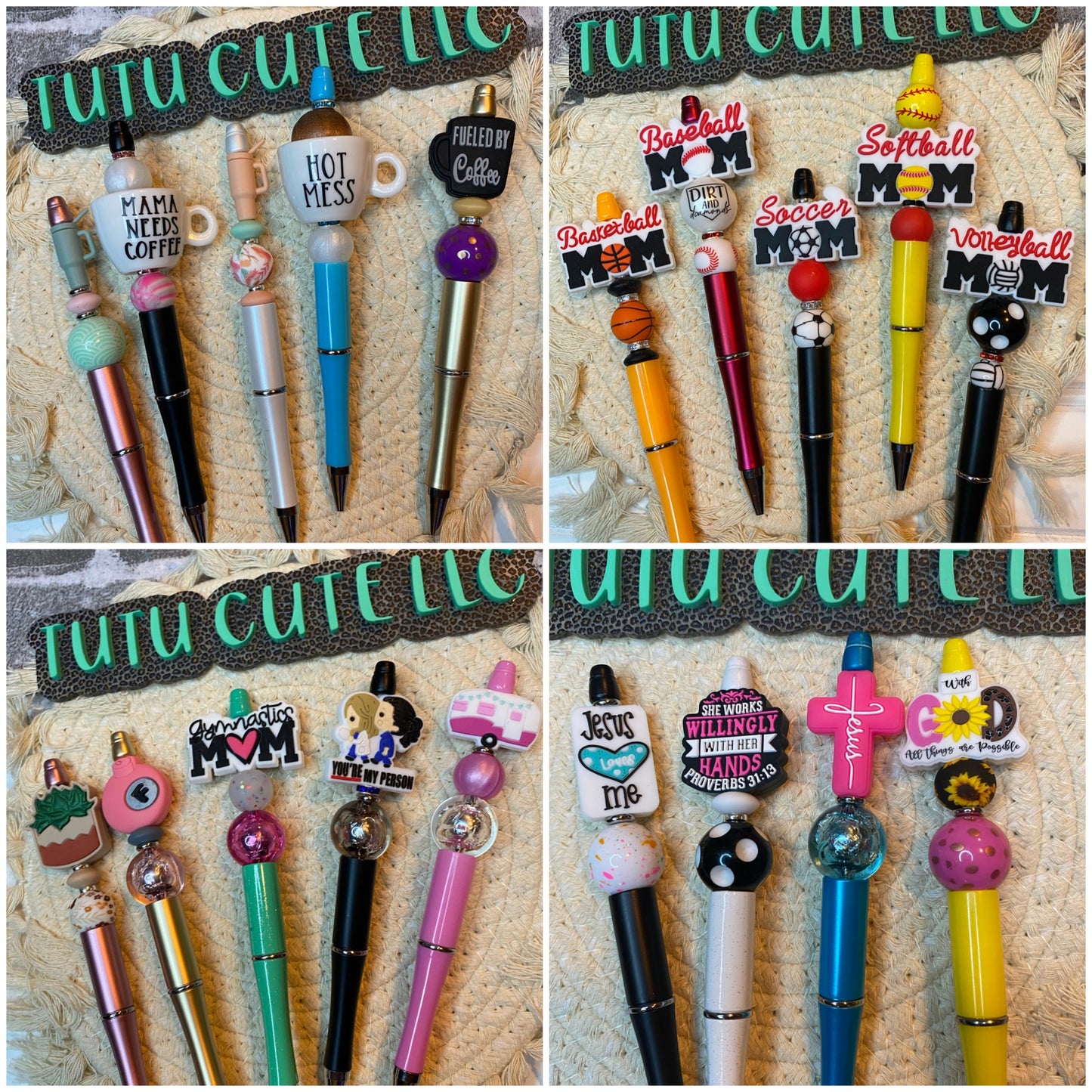 Custom beaded pen or keychain (free shipping)
