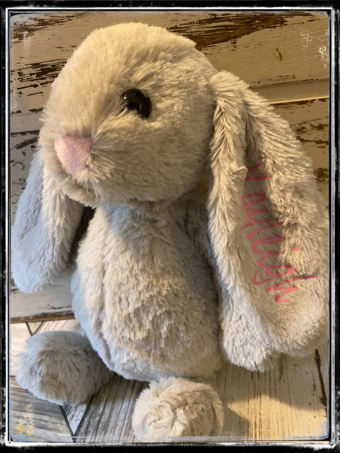 Stuffed monogrammed bunny