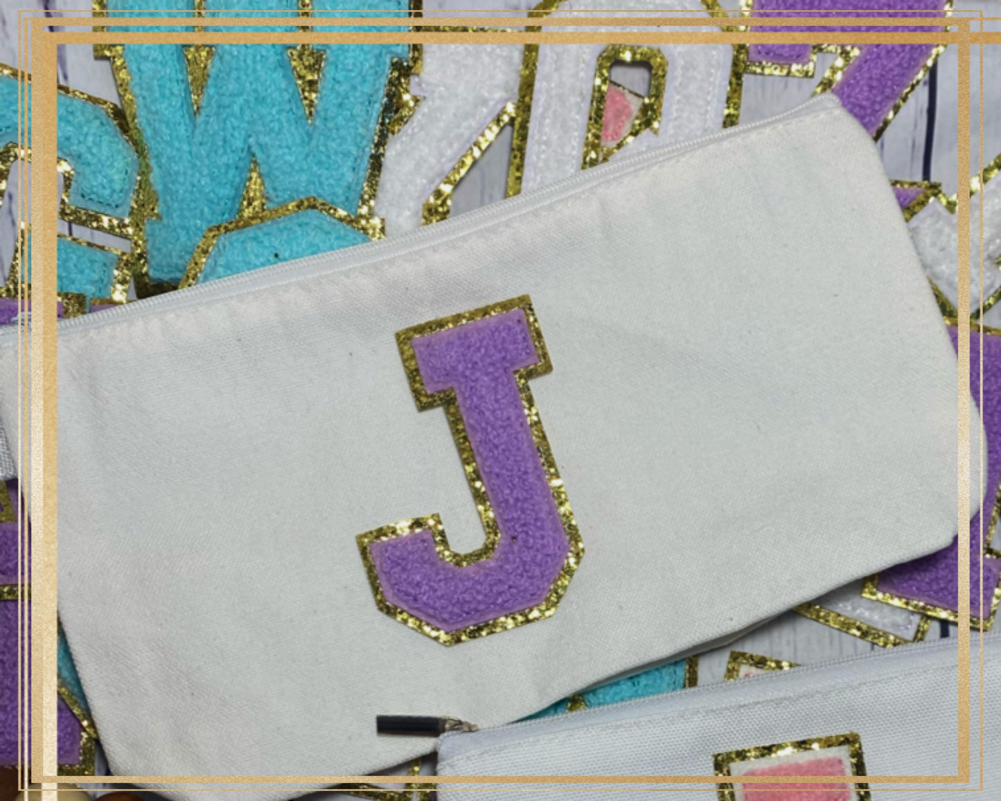 Chenille letter bags