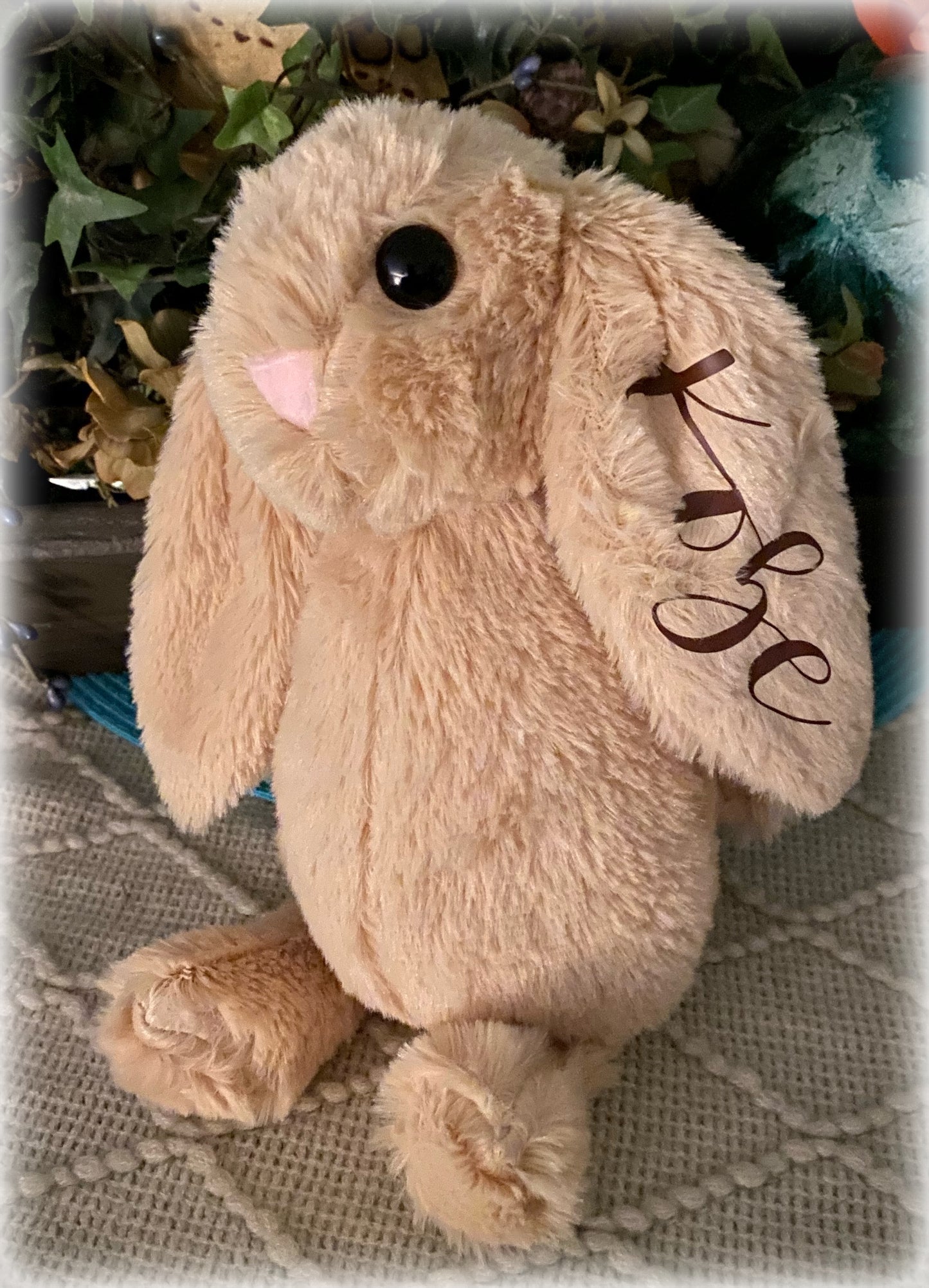 Stuffed monogrammed bunny