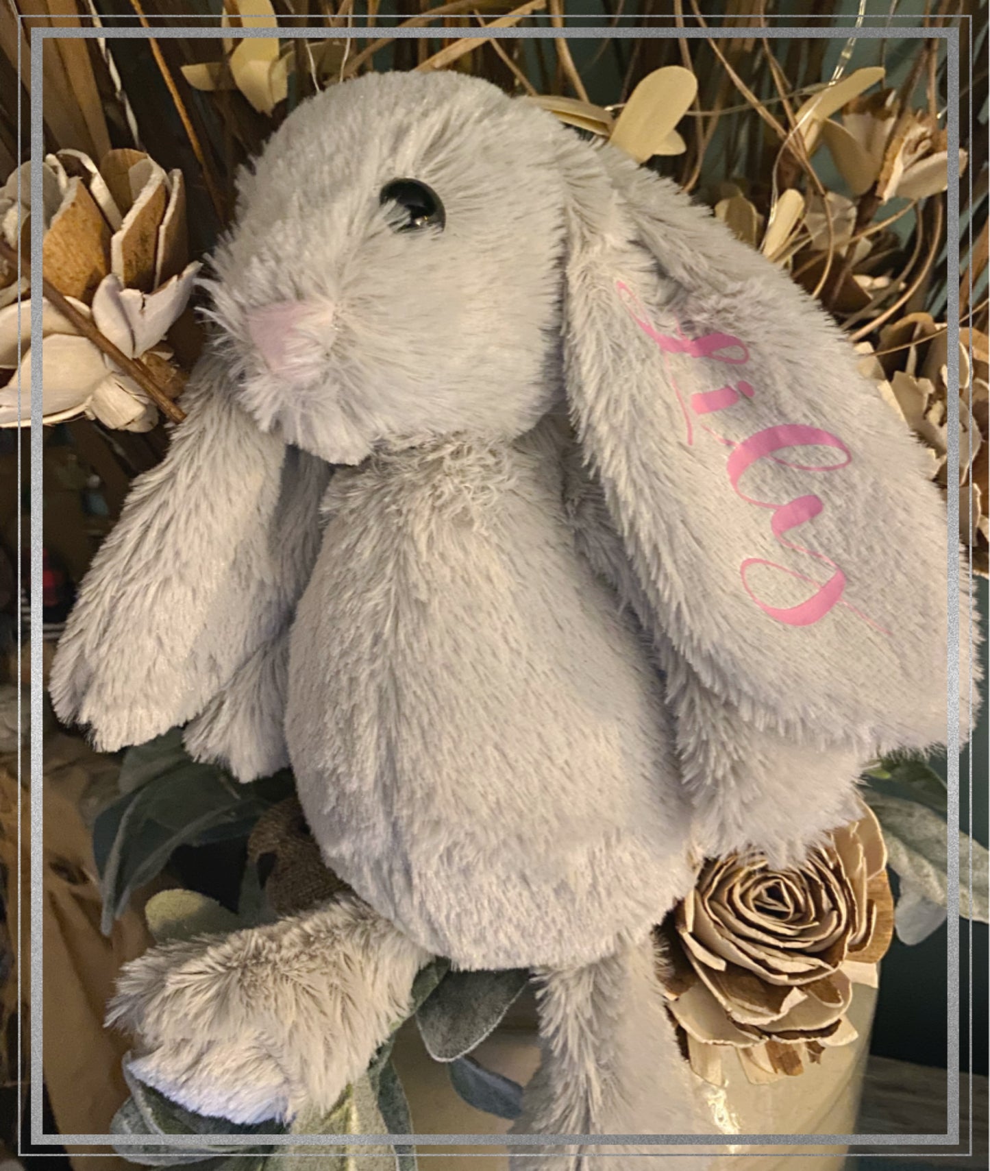 Stuffed monogrammed bunny