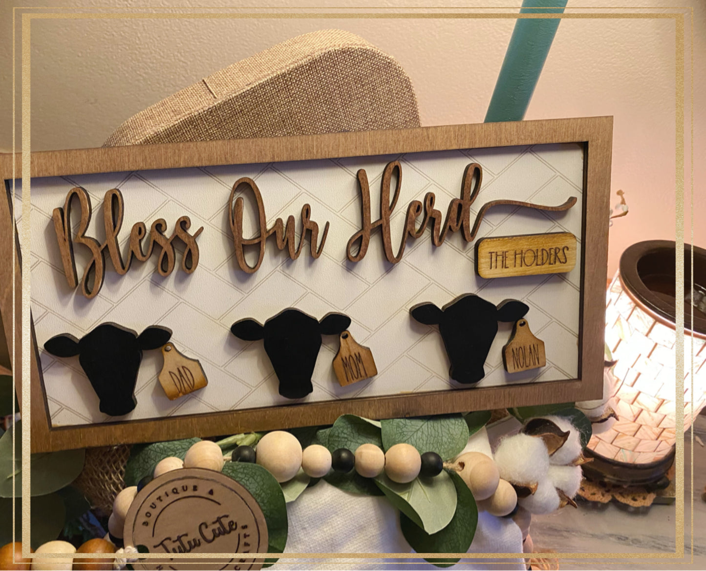 Bless our Herd Family Sign