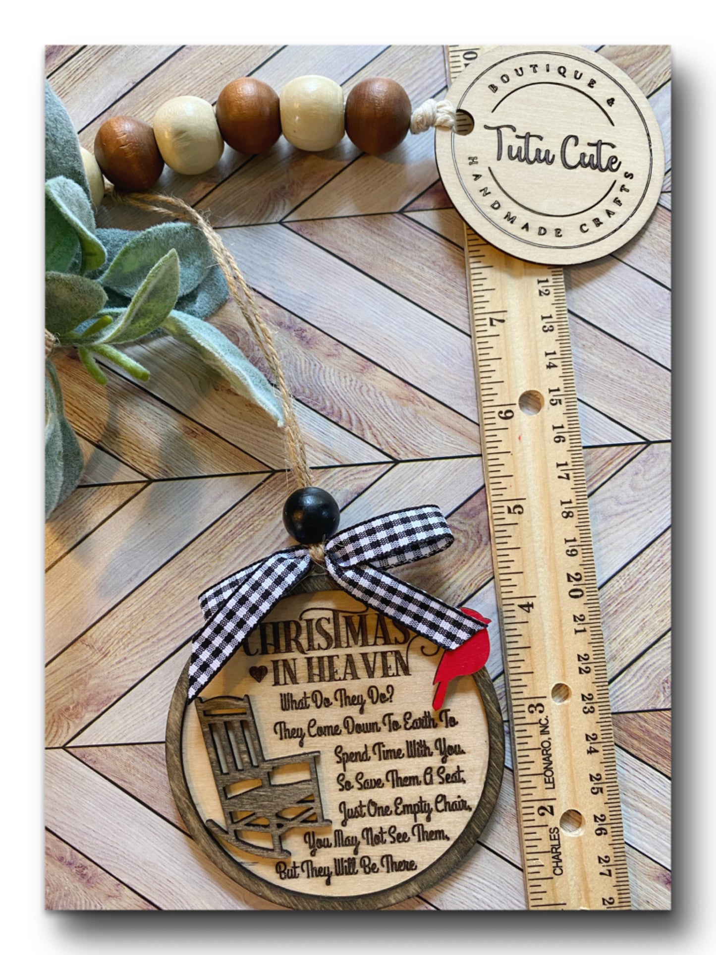 Christmas in heaven chair ornament