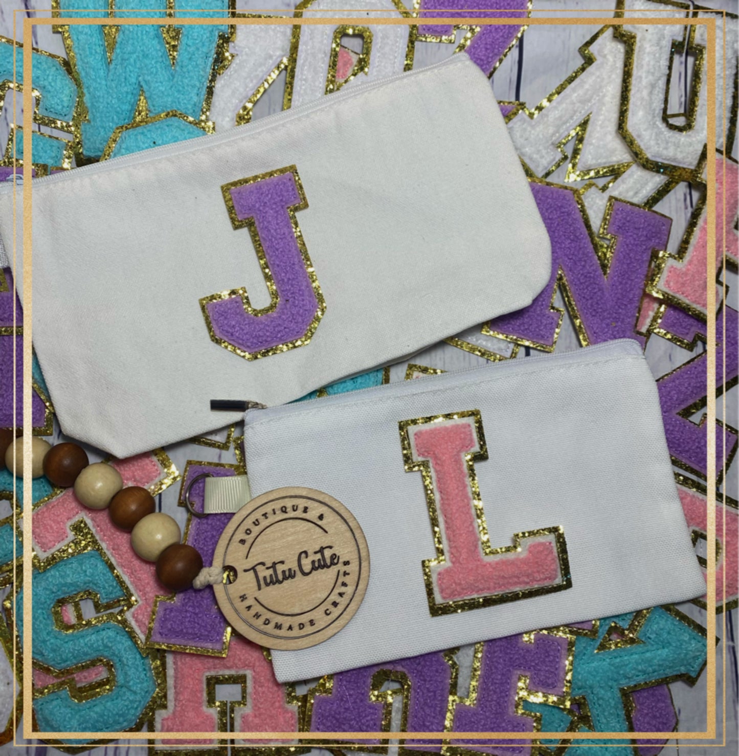 Chenille letter bags