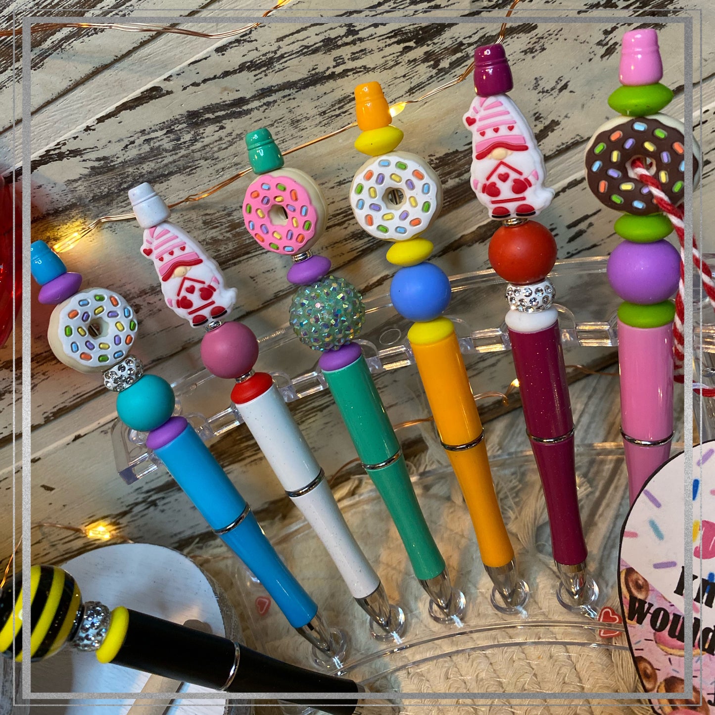 Custom beaded pen or keychain (free shipping)