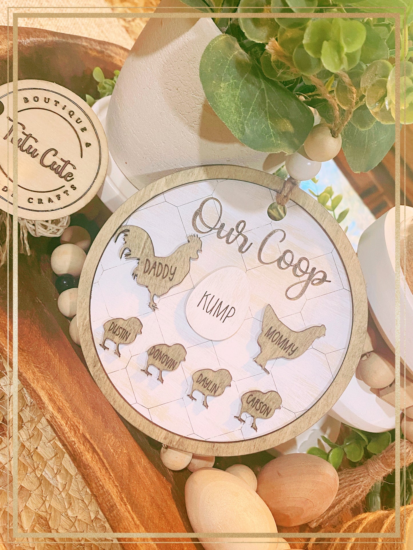 Our coop plaque/ornament