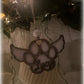 Paw print ornament with or without wings