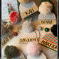 Custom engraved beanie hat ornaments