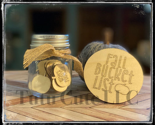 Fall bucket list jar