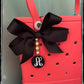 Custom monogrammed bow tag