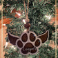 Paw print ornament with or without wings