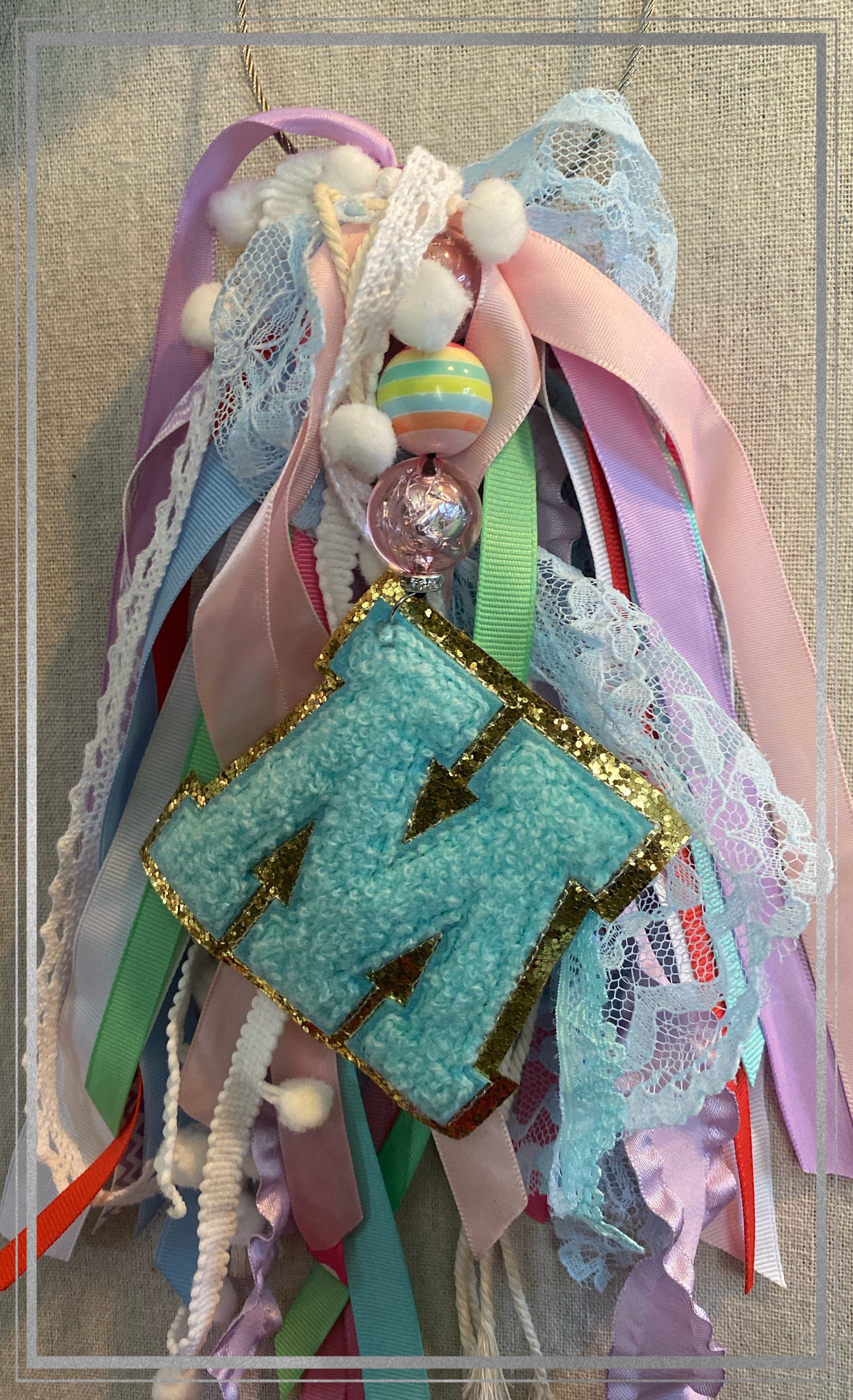 Varsity letter Bogg bag tag