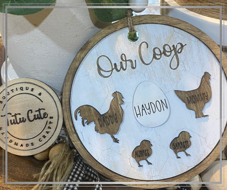 Our coop plaque/ornament