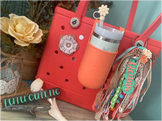Custom flower bag clip!