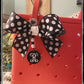 Custom monogrammed bow tag