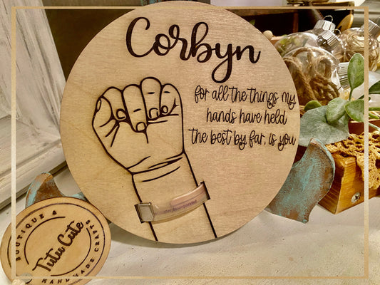 Baby bracelet plaque