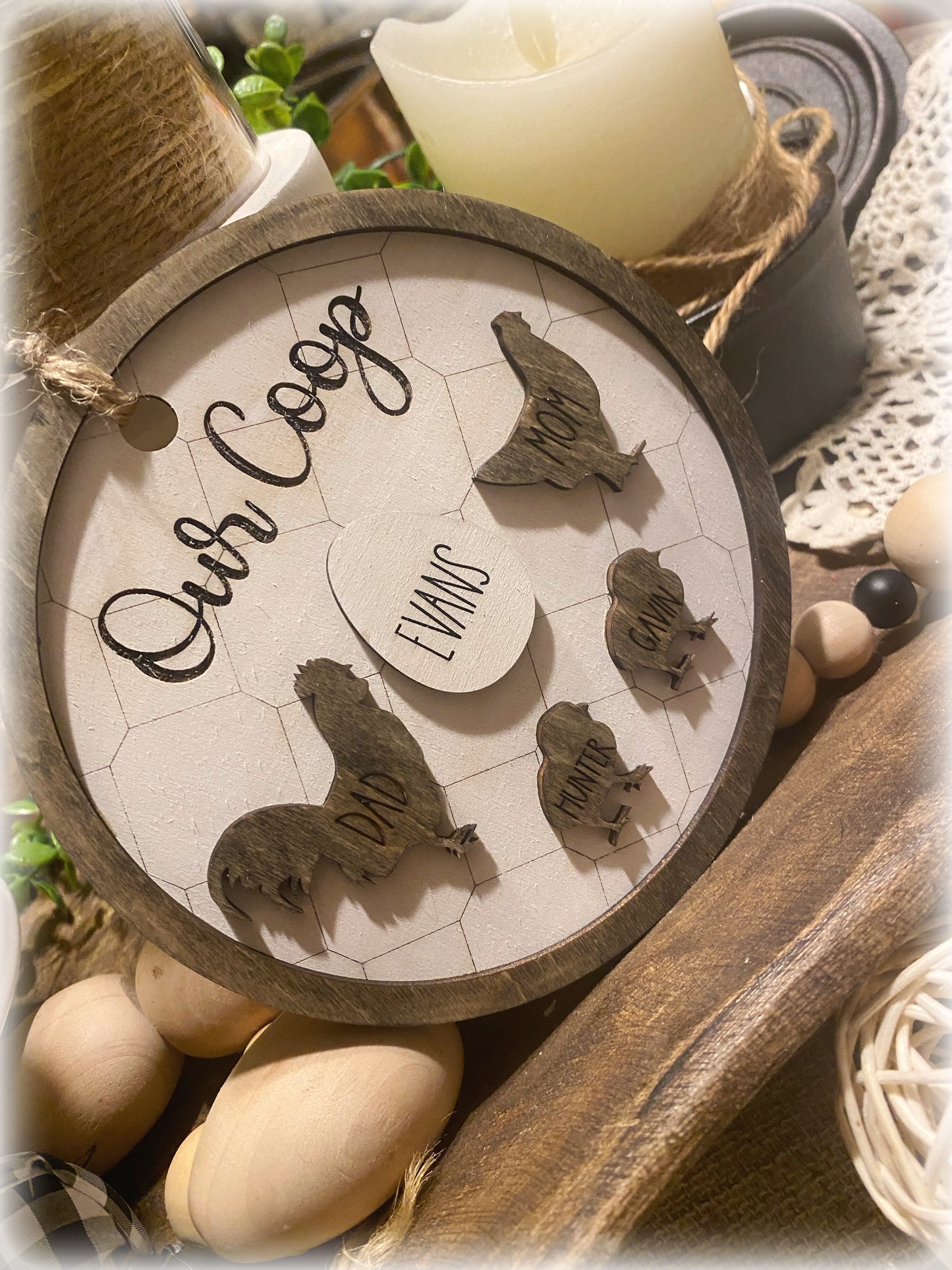 Our coop plaque/ornament