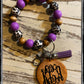 Custom leopard wristlet