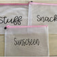 Clear zipper bags