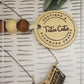 Chevron wooden personalized necklace
