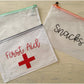Clear zipper bags