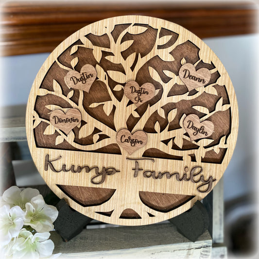 Family tree plaque