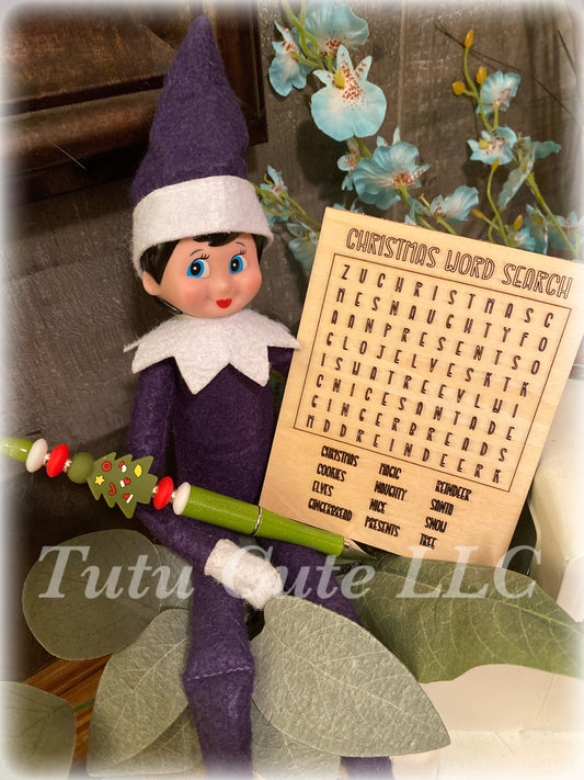 Elf word search card (elf not included)