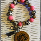 Custom leopard wristlet