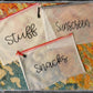 Clear zipper bags