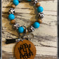 Custom leopard wristlet