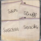 Clear zipper bags